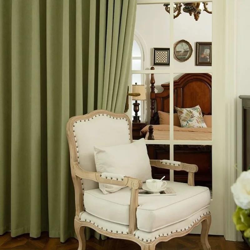 Rideaux Jacquard en Chenille Crème de Luxe, Style Français Moderne, pour Salon, Chambre à Coucher, S