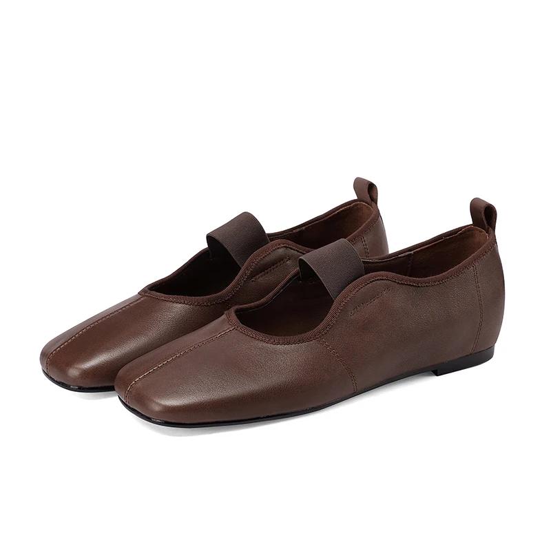 SmallHut nouveau 2026 tendance printemps en cuir véritable Mary Janes femmes chaussures plates bout 