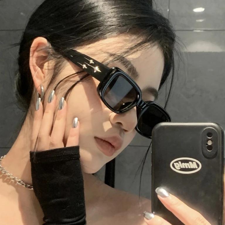 Lunettes de soleil carrées rétro Style Y2K pour femmes et hommes, lunettes de soleil œil de chaton, 