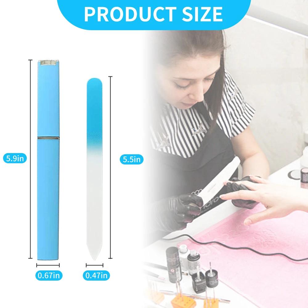 Lime à ongles en verre cristal pour manucure, tampon à ongles, accessoires pour ongles, outils de ma