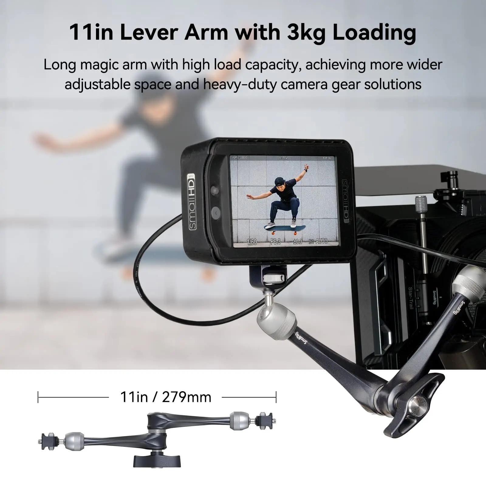 SmallRig Bras à rosace de 11 pouces 360 °   Bras magique réglable pour moniteur DSLR, accessoires de