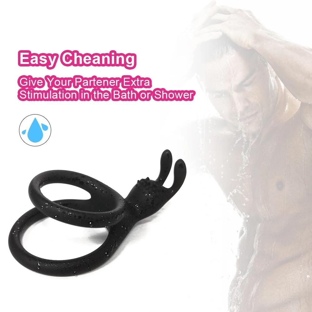 Anneau pénien en silicone pour couples adultes, anneaux de pénis, éjaculation retardée, mâle, mastja