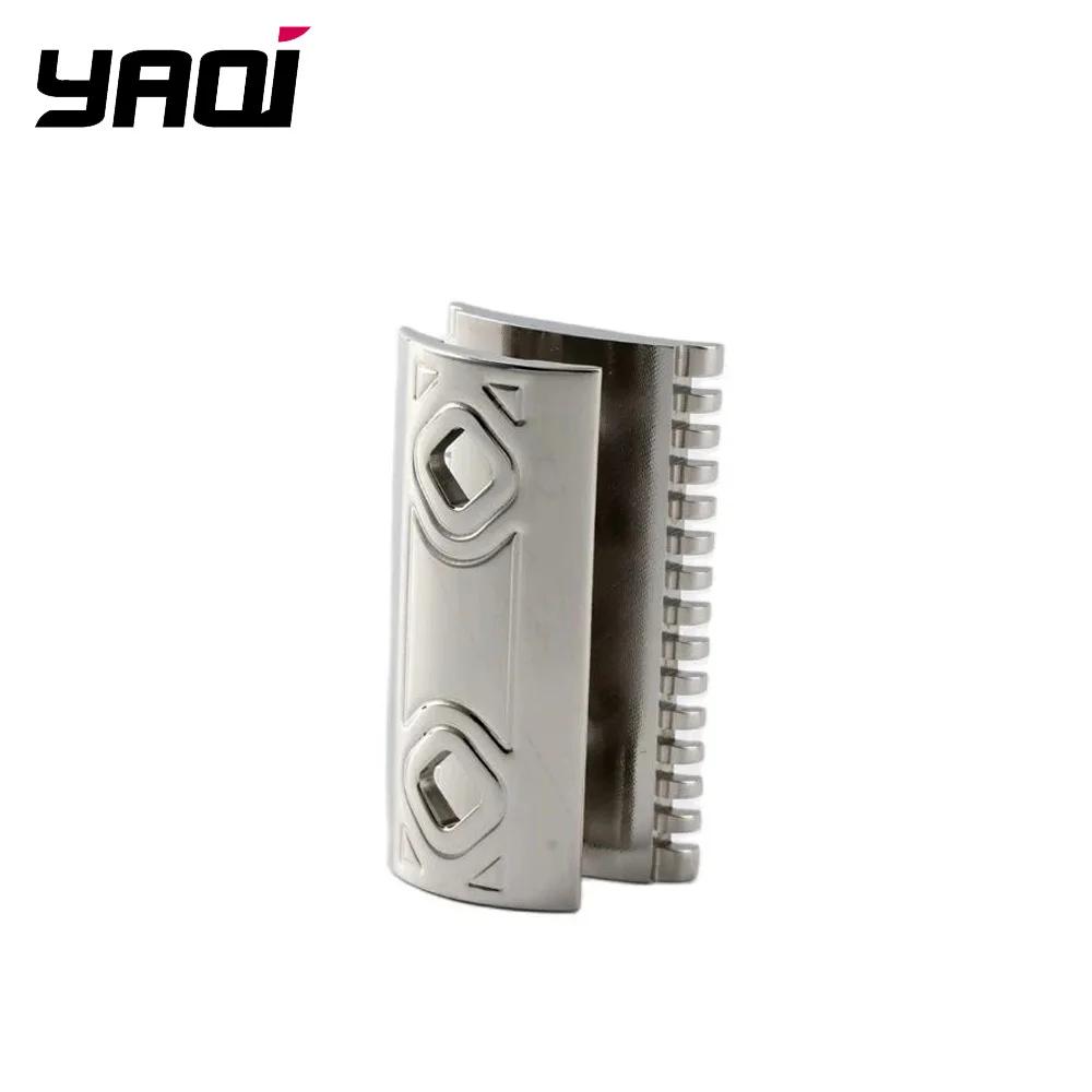 YAQI-Tête de rasoir de sécurité en acier inoxydable 316 poli Harlequin, avec espace de lame de 0.90m