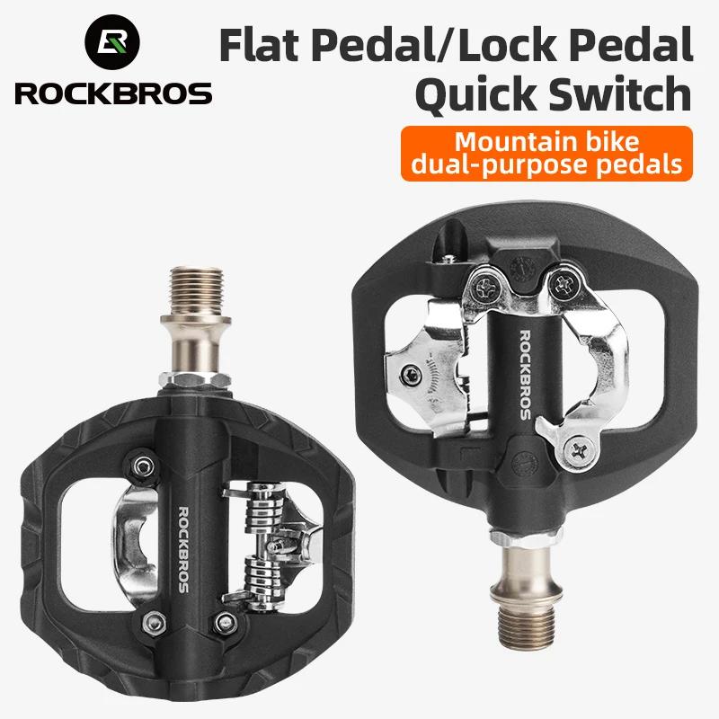 ROCKBROS pédales de vélo roulement scellé étanche anti-dérapant taquet plat en Nylon une pièce pédal