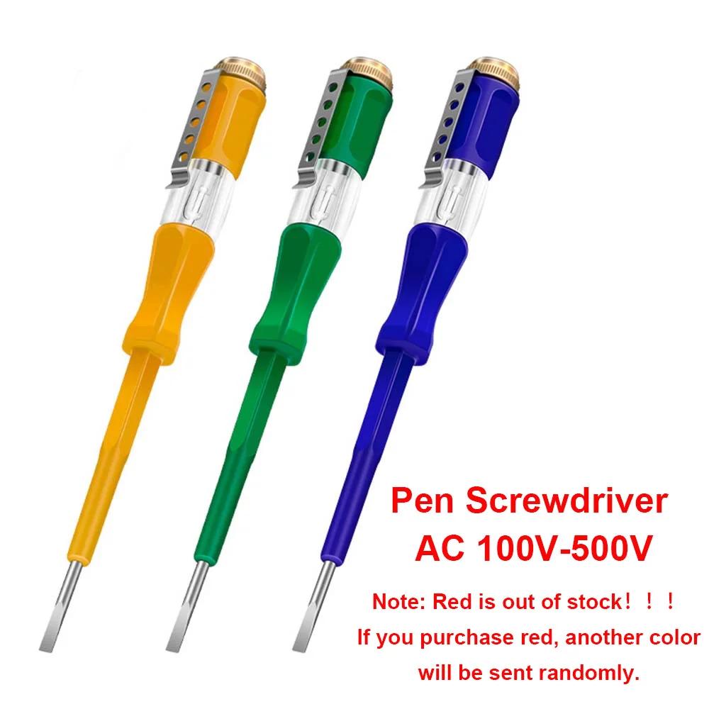 Stylo tournevis AC 100 V-500 V stylo de poche capteur détecteur de tension testeur tournevis pince T