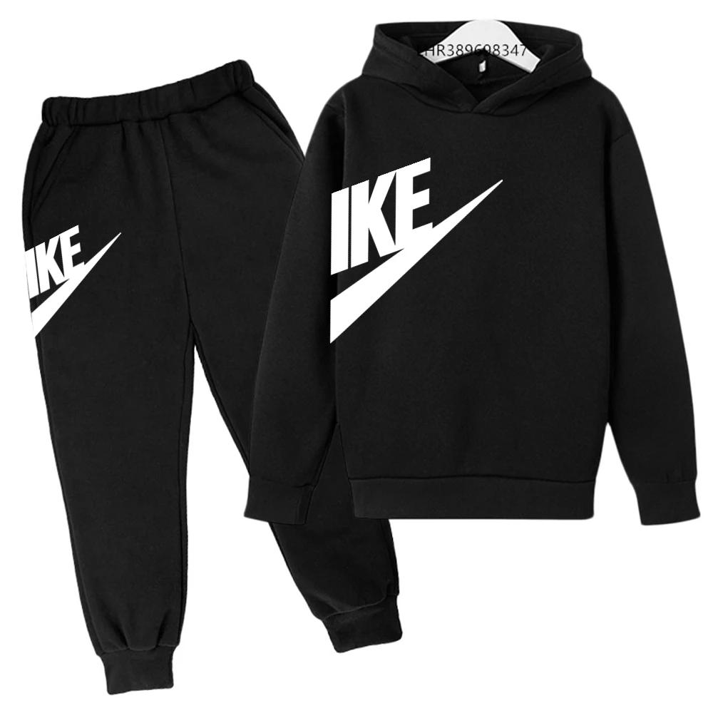 Ensemble sweat-shirt et pantalon décontracté et élégant pour enfants de 3 à 12 ans, avec sweat à cap