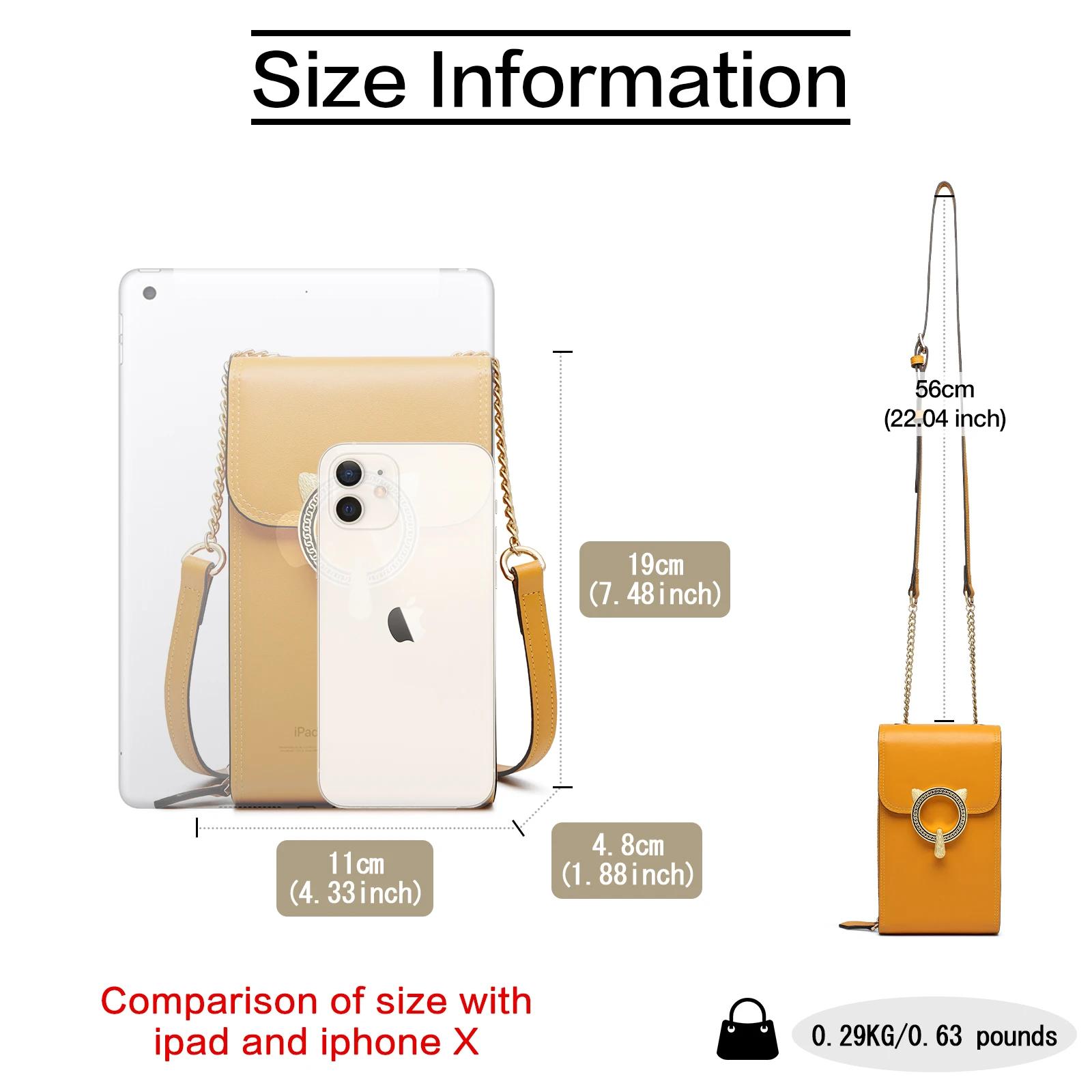 FOXER marque sac de téléphone portable en cuir fendu sac à bandoulière pour femme 2025 mode léger lu