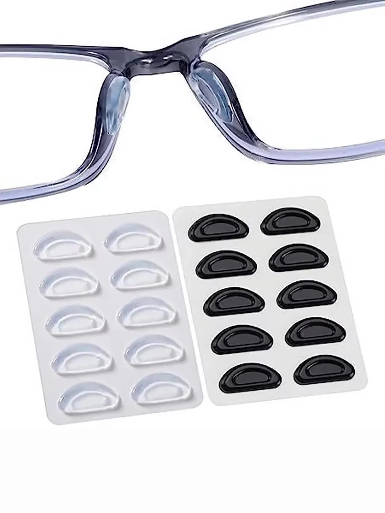 2/5 paires/paquets de coussinets de nez adhésifs antidérapants en silicone pour lunettes de soleil, 