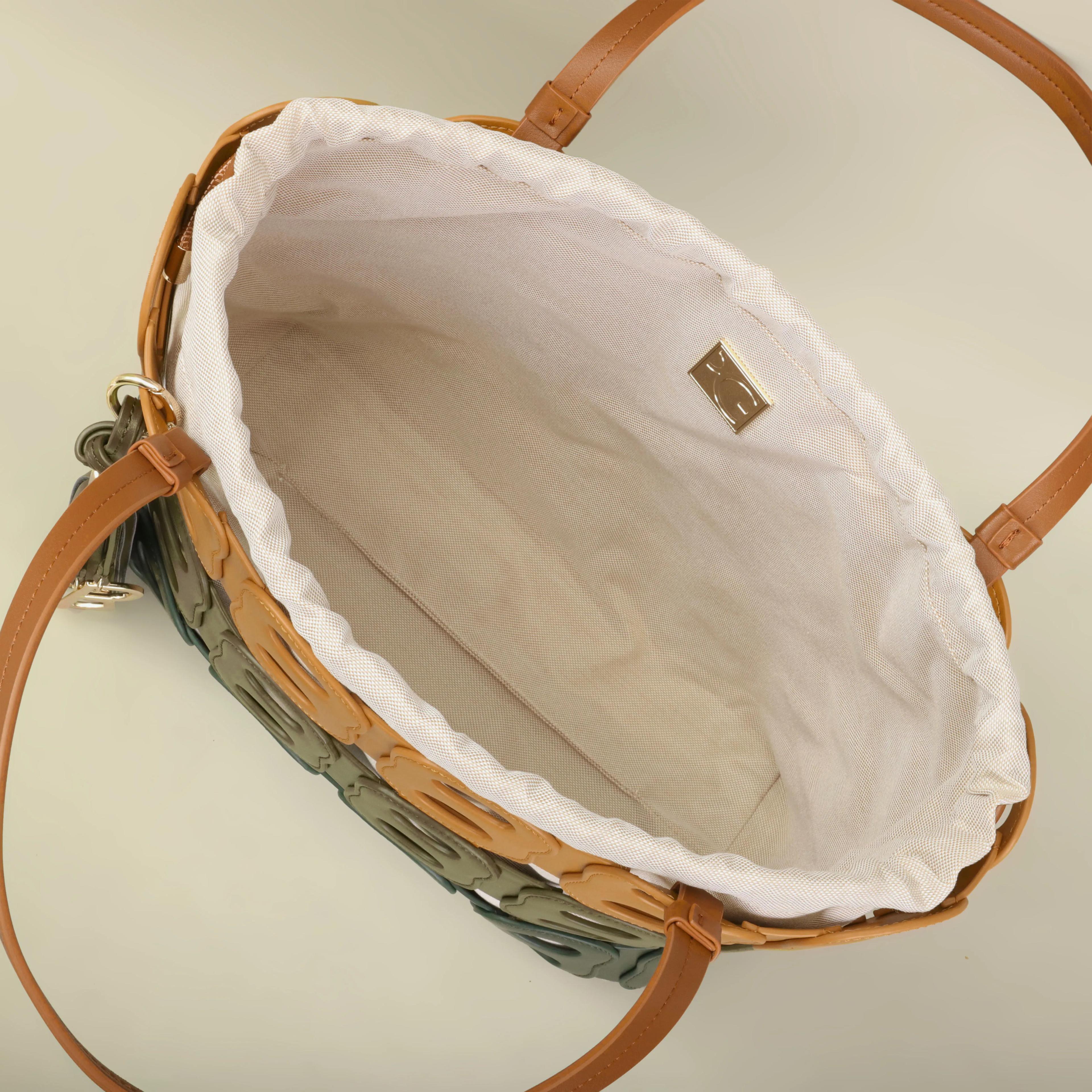Sac bandoulière PG pour femme – Nouvelle collection de luxe, design épuré, motif ajouré, grande capa