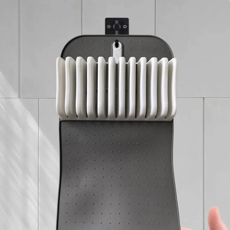 Grand tapis à couteaux, tiroir antidérapant, organisateur de couteaux, 5 fentes et 11 fentes, porte-
