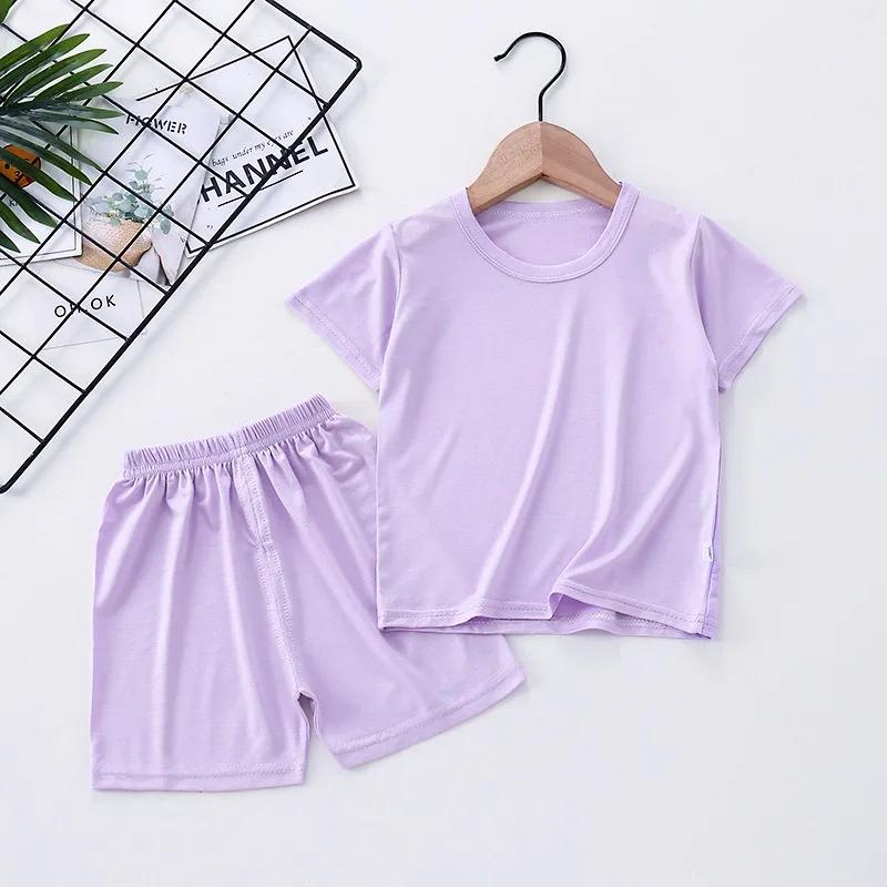 Printemps été bébé filles vêtements Pyjamas ensembles enfants garçon Modal Homewear Modal vêtements 