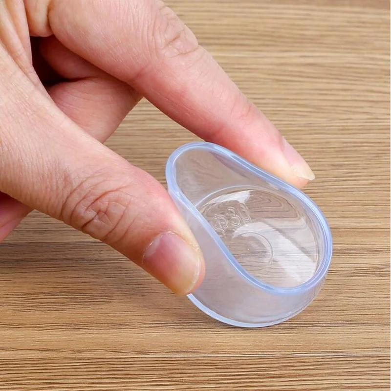 Chaussettes en silicone transparentes pour pieds de chaise, couvre-pieds carrés pour table et sol, c