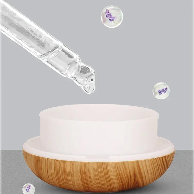 Diffuseur d'huiles essentielles d'aromathérapie 350ML, humidificateur d'air ultrasonique avec téléco