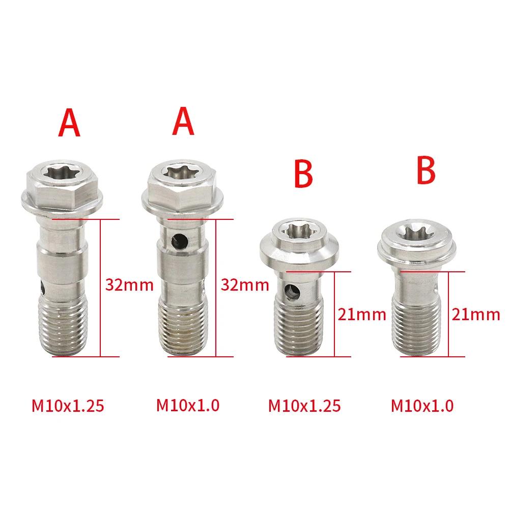 Étrier de frein universel pour moto, boulon Banjo, vis de purge, mamelon en acier inoxydable 304, po
