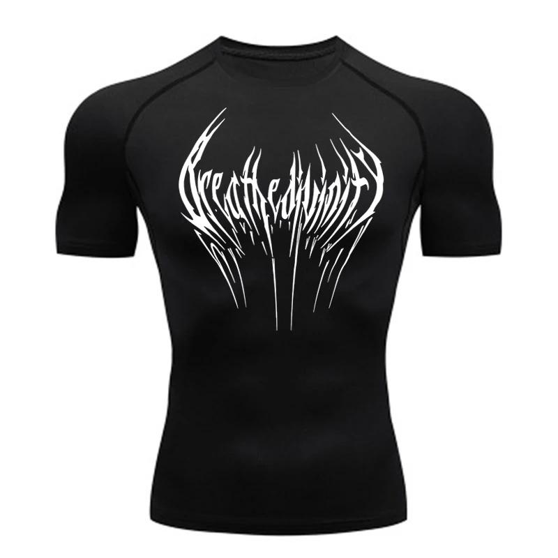 Nouvelle chemise de Compression pour hommes Fitness Gym Rashgard sport course T-shirt haut imperméab