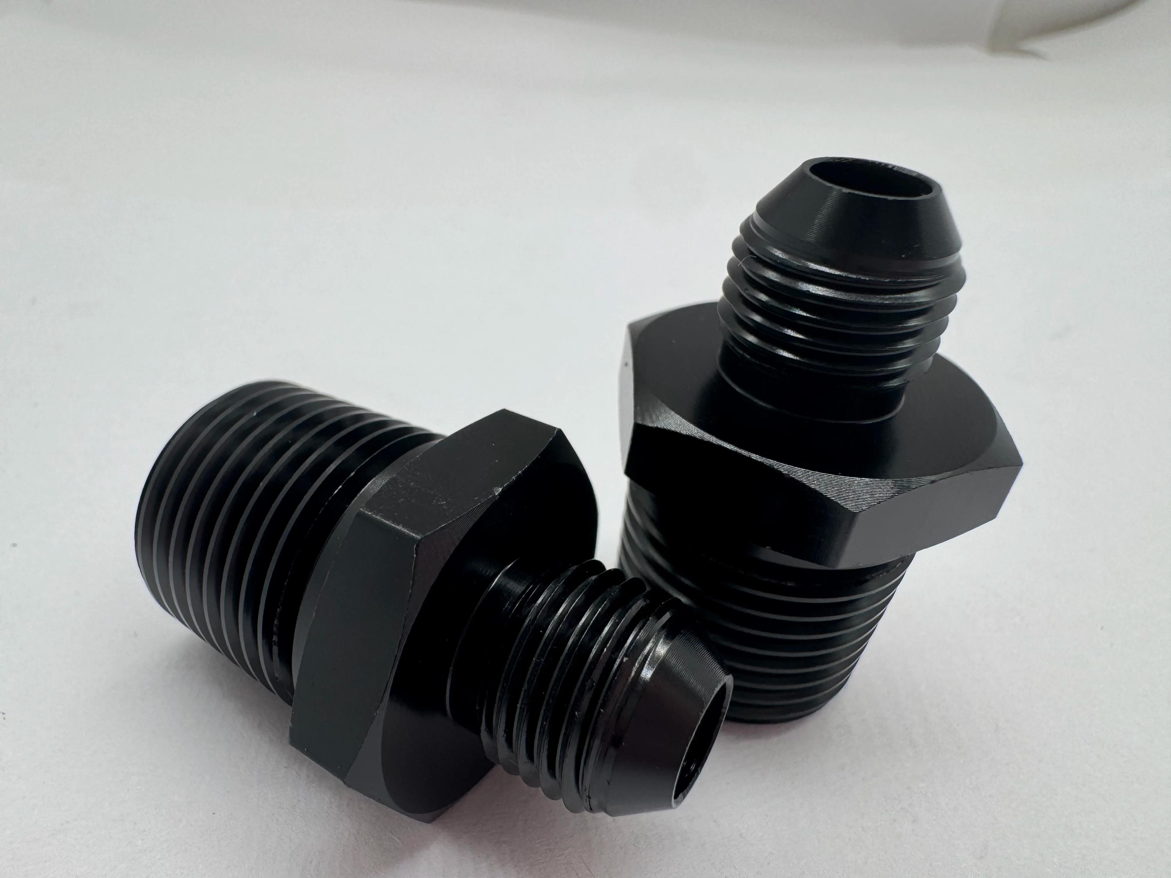 Adaptateur d'union en aluminium avec filetage mâle NPT 6AN AN-6 à 1/2 pouces, connecteur de refroidi