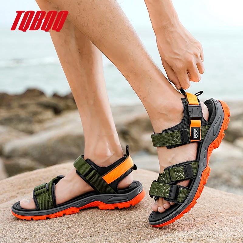 Sandales d'été pour hommes avec sangle réglable, sandales de Sport à la mode, sandales de randonnée 