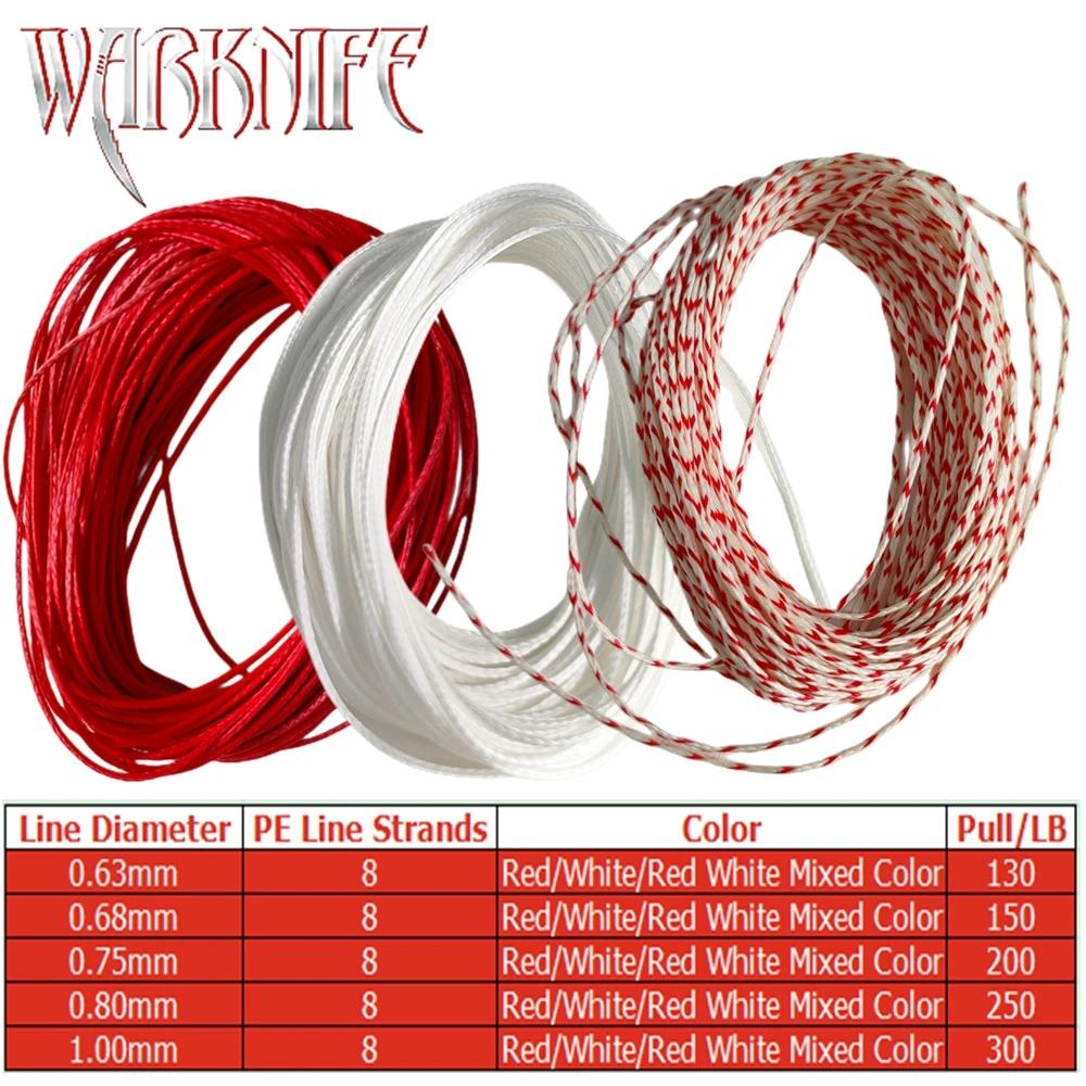 Warknife PE 20 M/Lot 8 ligne d'assistance tressée pour la pêche en eau salée crochet de gabarits leu