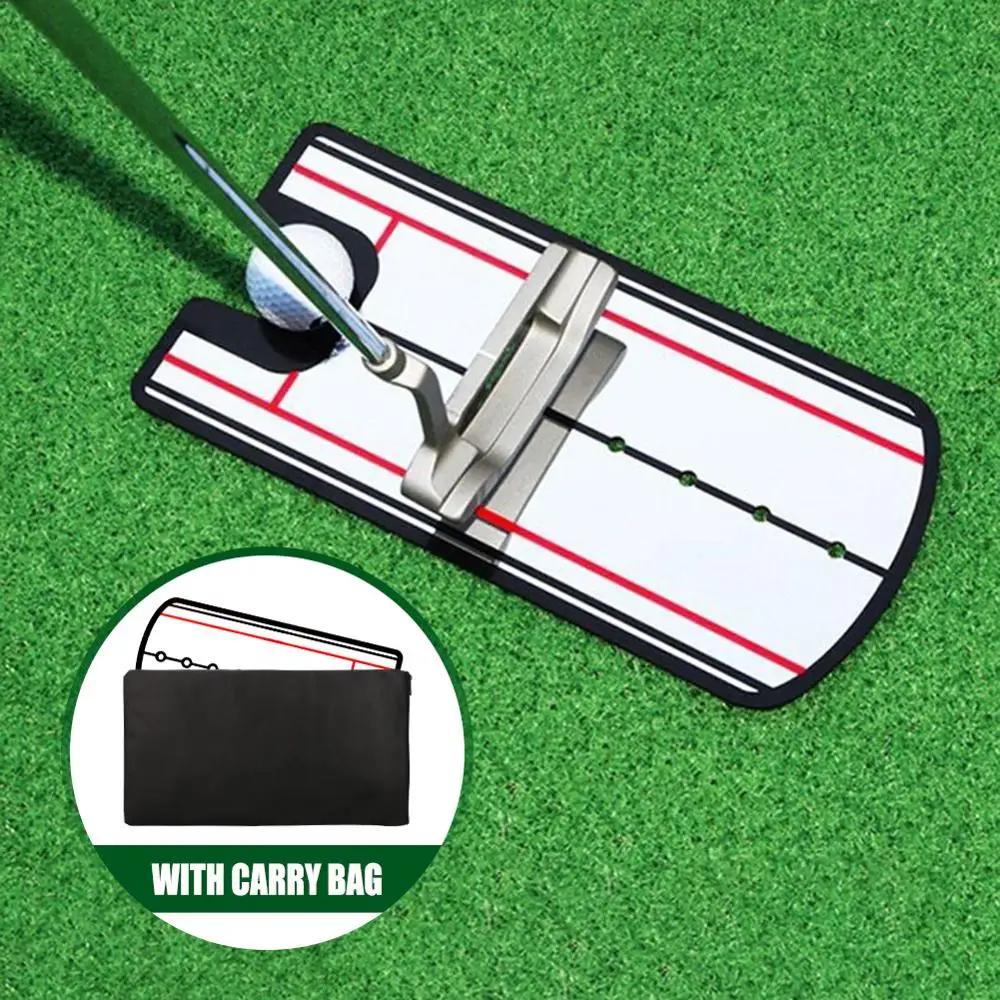 Miroir de pratique de mise de Golf, aide à l'entraînement à l'alignement du miroir, ligne d'oeil de 