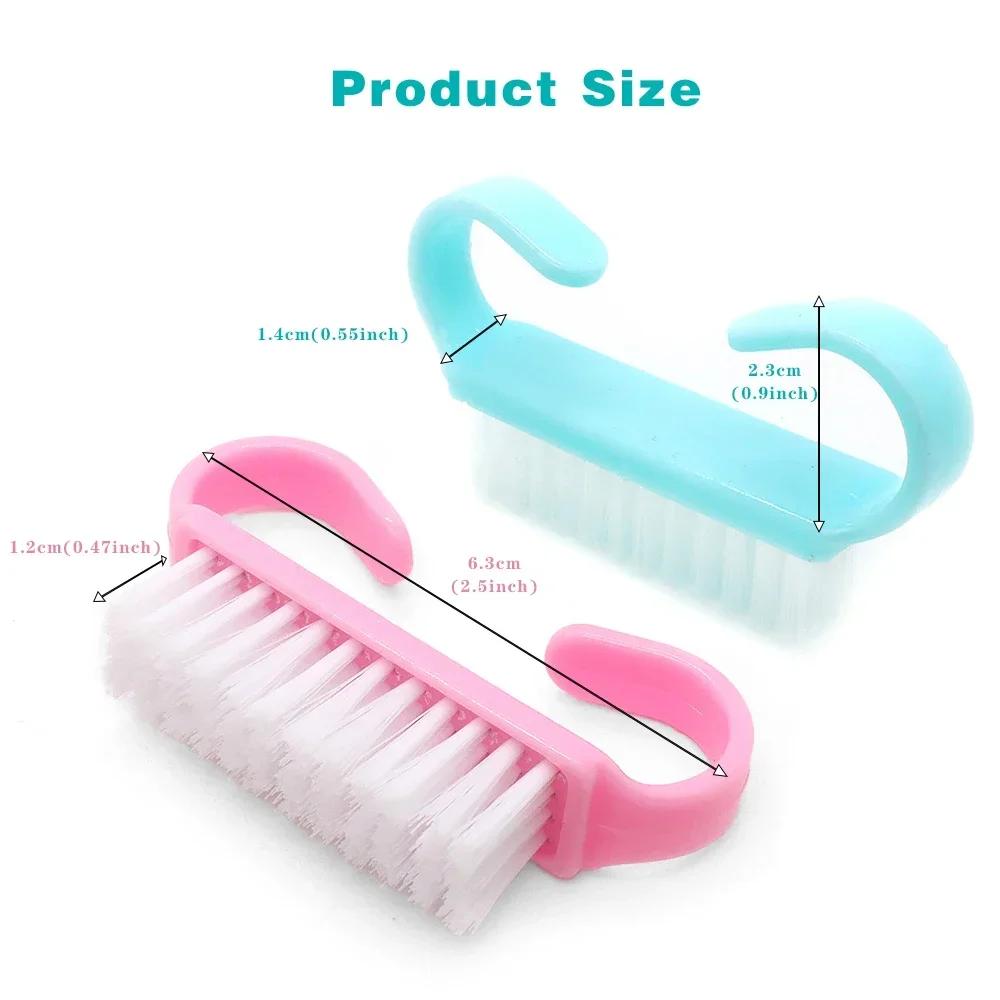 10/20/50/100 pièces poignée Grip Brosse À Ongles GIslande Livres Brosses À Ongles Nettoyant Épurateu