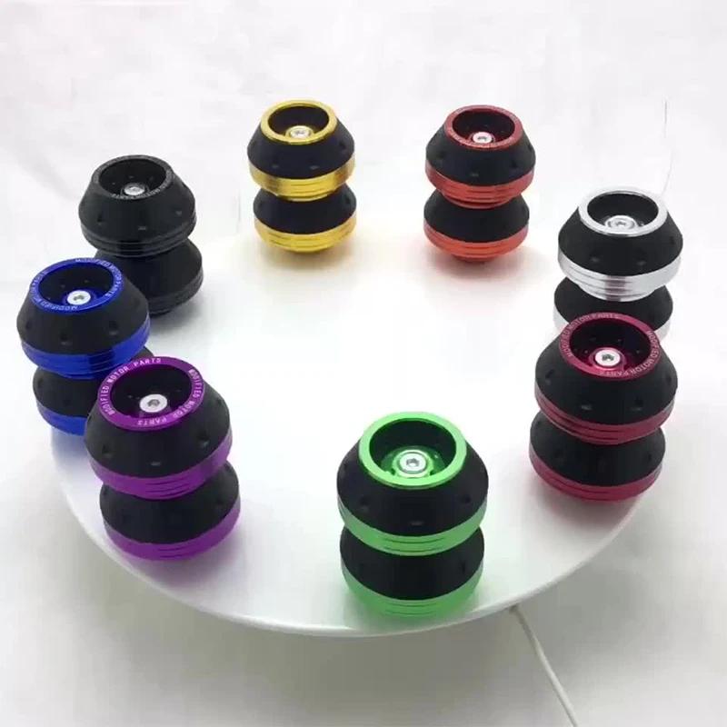 Gobelets de Protection universels pour roues de Moto, 4 pièces, gobelets colorés, gobelets d'amortis