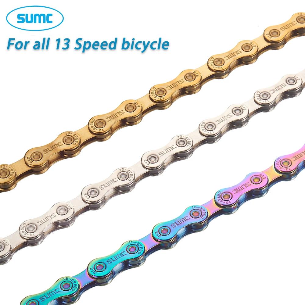 SUMC 13 vitesses vtt chaîne de vélo de route 126L SX13 boîte d'origine 13V chaîne de vélo avec lien 