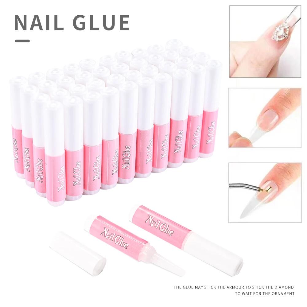 Paquet de 100 pièces de colle de réparation d'ongles pour presse acrylique sur les pointes d'ongles 