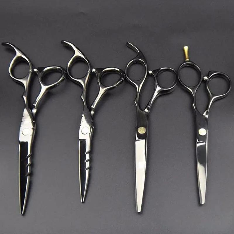 Ciseaux professionnels de barbier Qlating en titane japonais 440C, pour coiffeur 5.5 / 6.0, ciseaux 