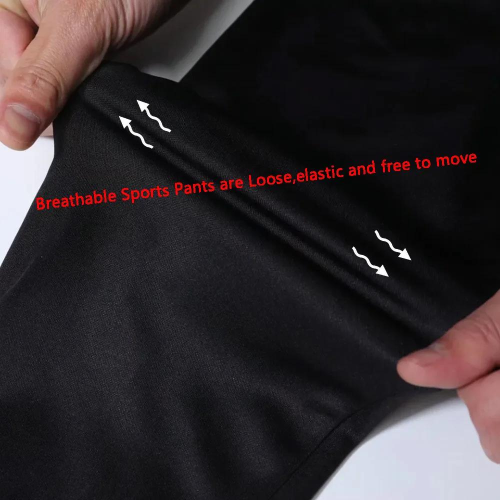 Pantalon de sport avec poches zippées pour homme, leggings de course, de football, d'entraînement, d