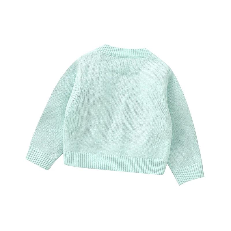Cardigan tricoté en acrylique pour bébés filles de 6 à 36 mois, doux, manches longues, col en v, sim