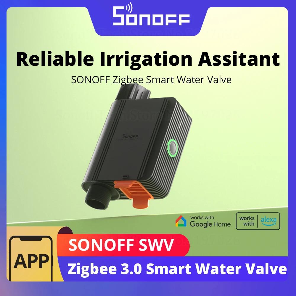 SONOFF-Vanne d'eau intelligente SWV Zigbee IP55, d'argile automatique, installation facile, télécomm