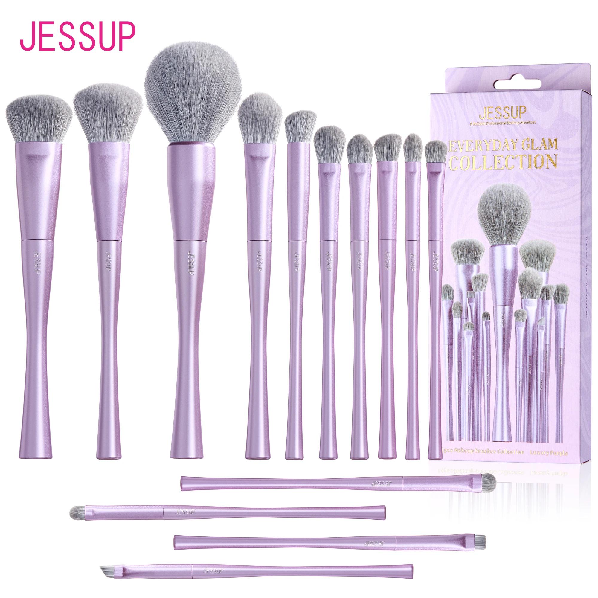 Jessup ensemble de pinceaux de maquillage professionnel 3/5/6/14 pièces pinceau de maquillage végéta
