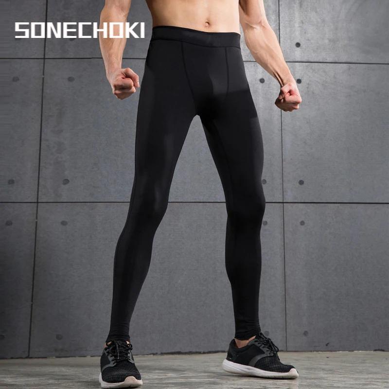 Leggings de compression homme pour gymnastique et fitness - Pantalon d'entraînement sec basket-ball jogging