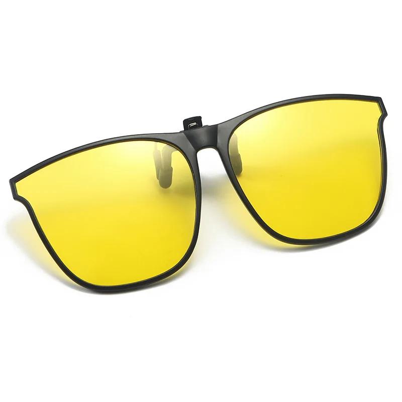 Lunettes de soleil polarisées à Clip pour hommes, pour conducteur de voiture, UV400, Anti-éblouissem