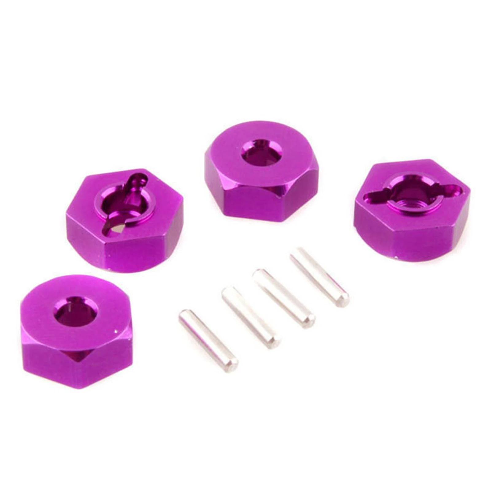 Moyeux hexagonaux de roue de mise à niveau de voiture RC 1/16, 12mm, avec broches d'essieu, pour Tra