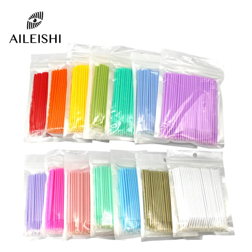 Microbrosse jetable pour Extension de cils, 50/100 pièces, tampon individuel pour enlever les cils, 