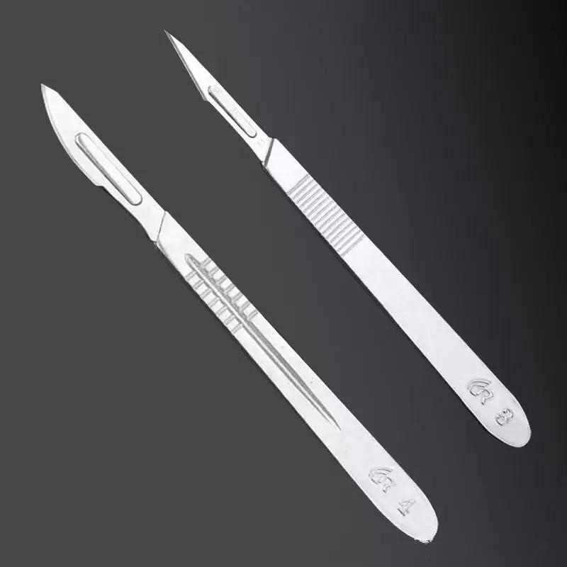 Lames chirurgicales stériles en acier au carbone, couteau de Scalpel pour bricolage, réparation de t