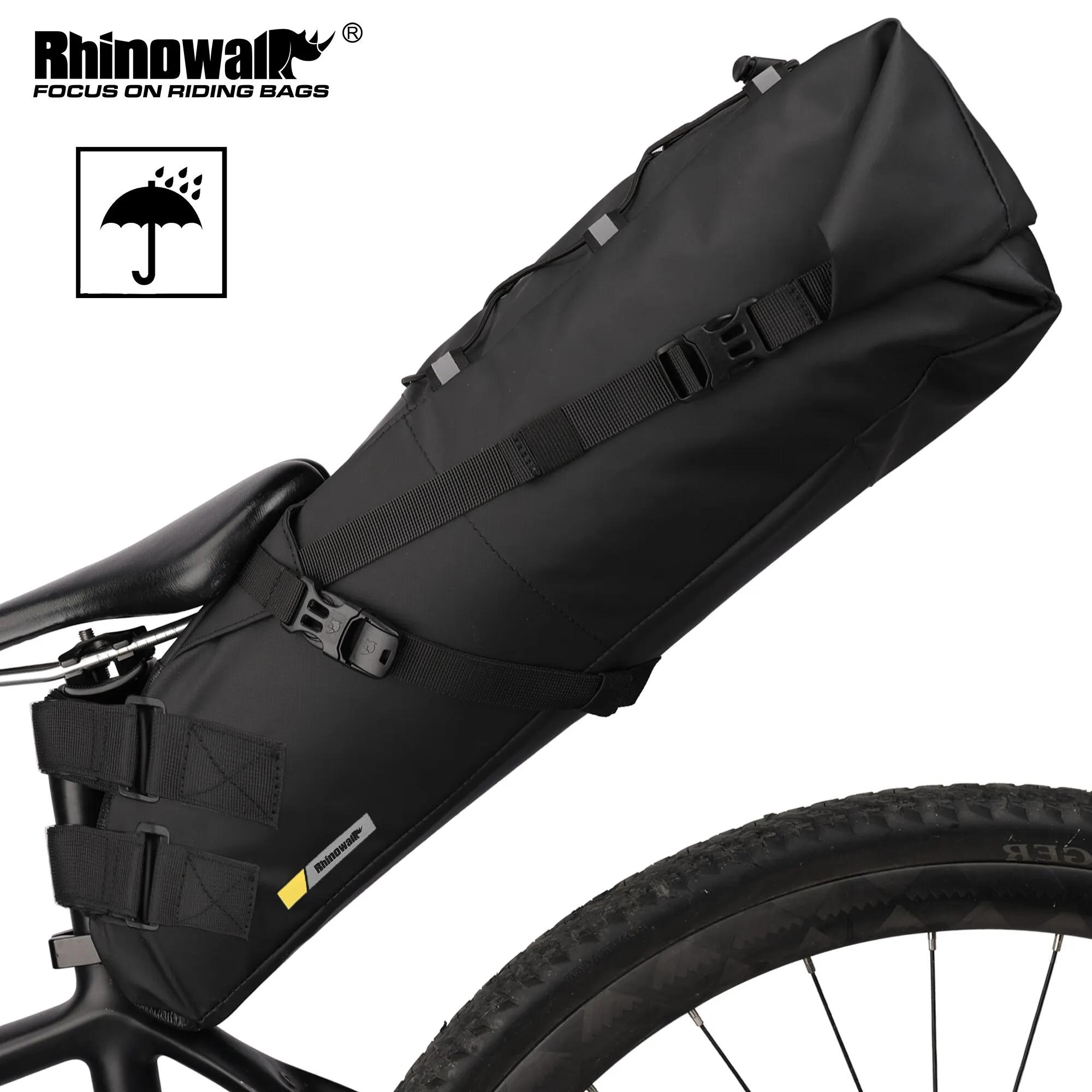 Rhinowalk Vélo Selle Sac Étanche VTT Route Vélo 13L Grande Capacité Sac Foldabe Queue Arrière Sac de