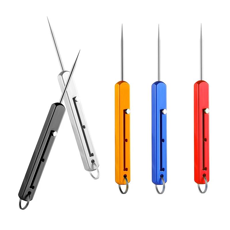 Cure-dents rétractable Portable EDC, alliage de titane haute résistance, ressort Push-pull, choix de