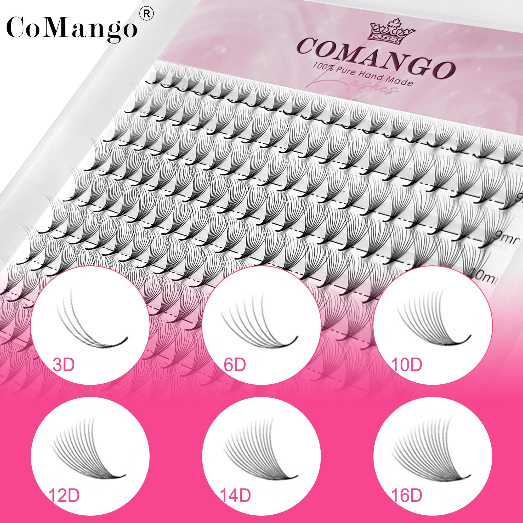 CoMango 300Fans préfabriqués volume fans vison vaporeux base pointue cils extension 3D / 6D / 10D / 