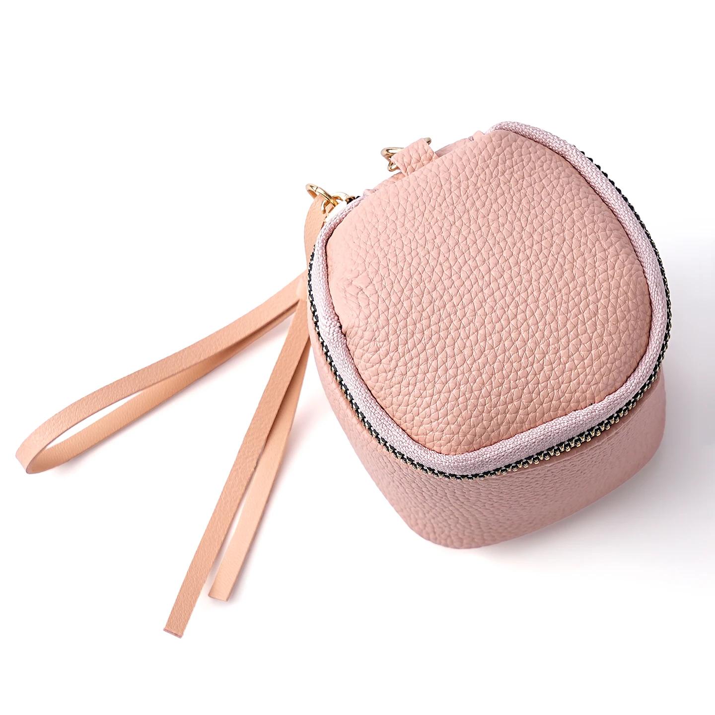 Sac à cosmétiques en cuir Vintage, changement de rouge à lèvres, sac de rangement, seau de rangement