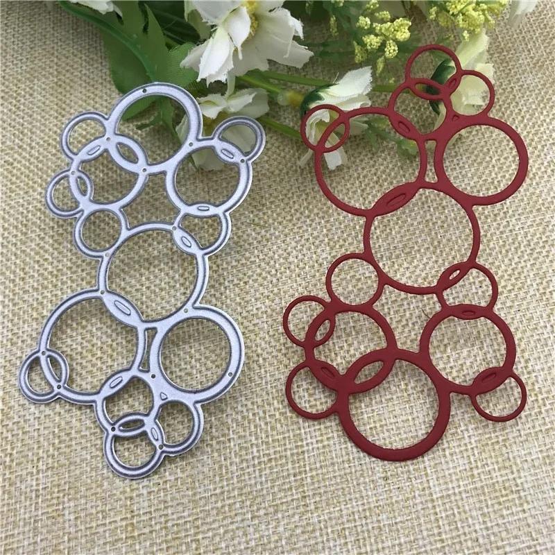Cadre à bulles matrices de découpe en métal, galets, scrapbooking, album photo, carte, papier, gaufr