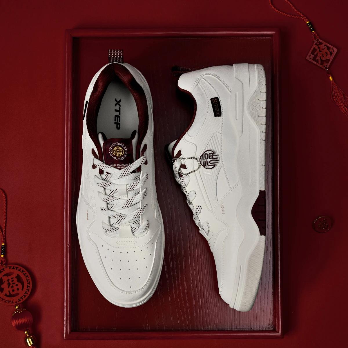 Xtep-Chaussures de Skateboard pour Femme, Baskets de dehors Rétro, Décontractées, Durabilité, Printe