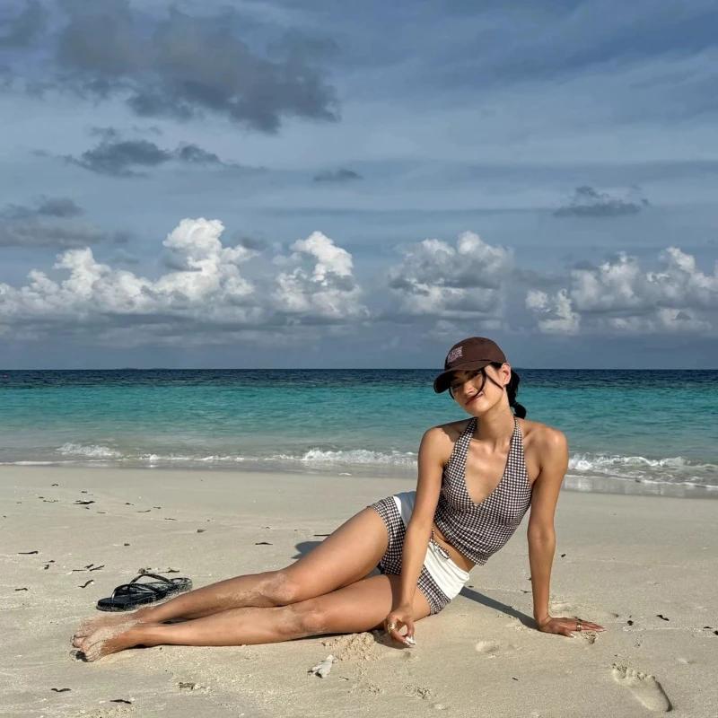 Maillot de bain deux pièces, Sexy, décolleté en V profond, Push Up, taille haute, à carreaux, contrô