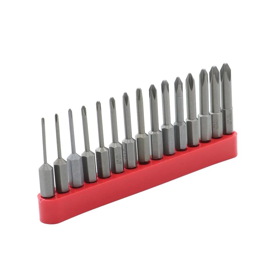 Embout de tournevis Phillips en acier allié S2, 50mm 75mm 100mm 150mm, 12 pièces/15 pièces, avec emb