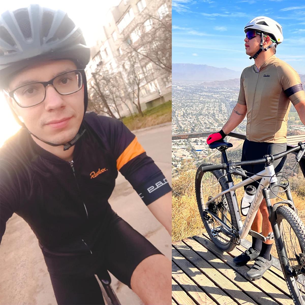 Raudax hommes à manches courtes cyclisme maillot ensembles Ropa Ciclismo Hombre été cyclisme vêtemen