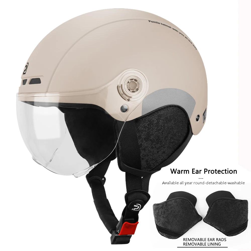 PEMILA hommes femmes casque de cyclisme avec lunettes lentille casque de vélo vtt vélo de route auto