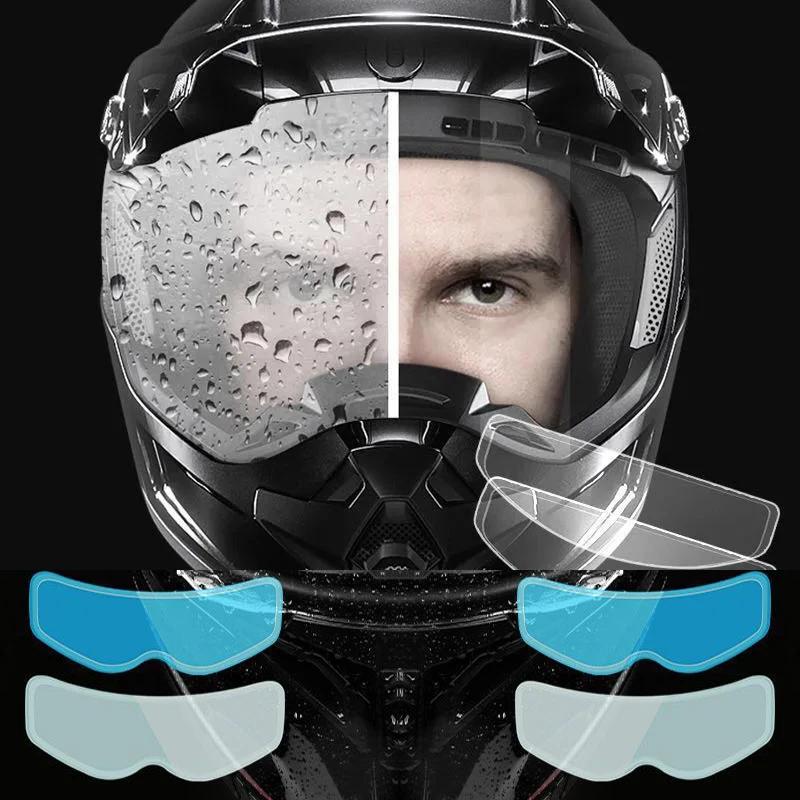 Film autocollant universel pour casque de moto, Transparent, imperméable et Anti-buée, pour la sécur