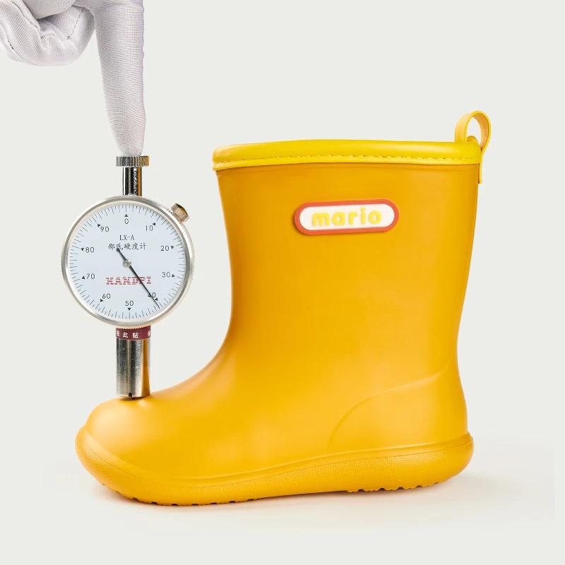 Bottes de pluie imperméables pour enfants, chaussures d'eau mignonnes, joyeux Mario, extérieur, garç