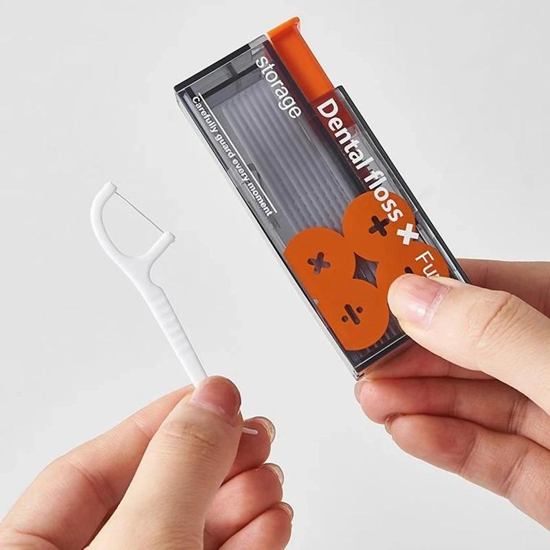Distributeur de fil dentaire portable, organisateur automatique, éjectable, soins bucco-dentaires, b